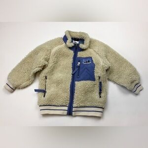Patagonia Retro X Cardigan Jacket Kids Size XXS Beige Deep Pile Sherpa Fleece